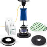 Carpet scrubbing package with accessories