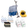 Basic non-heated carpet cleaning package with an air mover and carpet cleaning chemicals