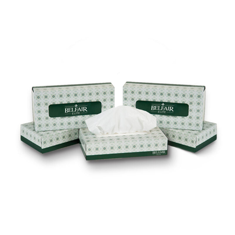 Belfair Elie® 2-Ply Facial Tissues (96 Sheet Boxes) - Case of 30