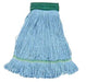 Cotton, Rayon & Synthetic Blend Blue Wet Mop w/ 5" Headband (Size: Medium | Loop Ends) Thumbnail