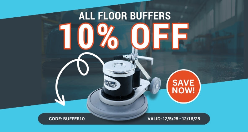 10% off all floor buffers using the code 