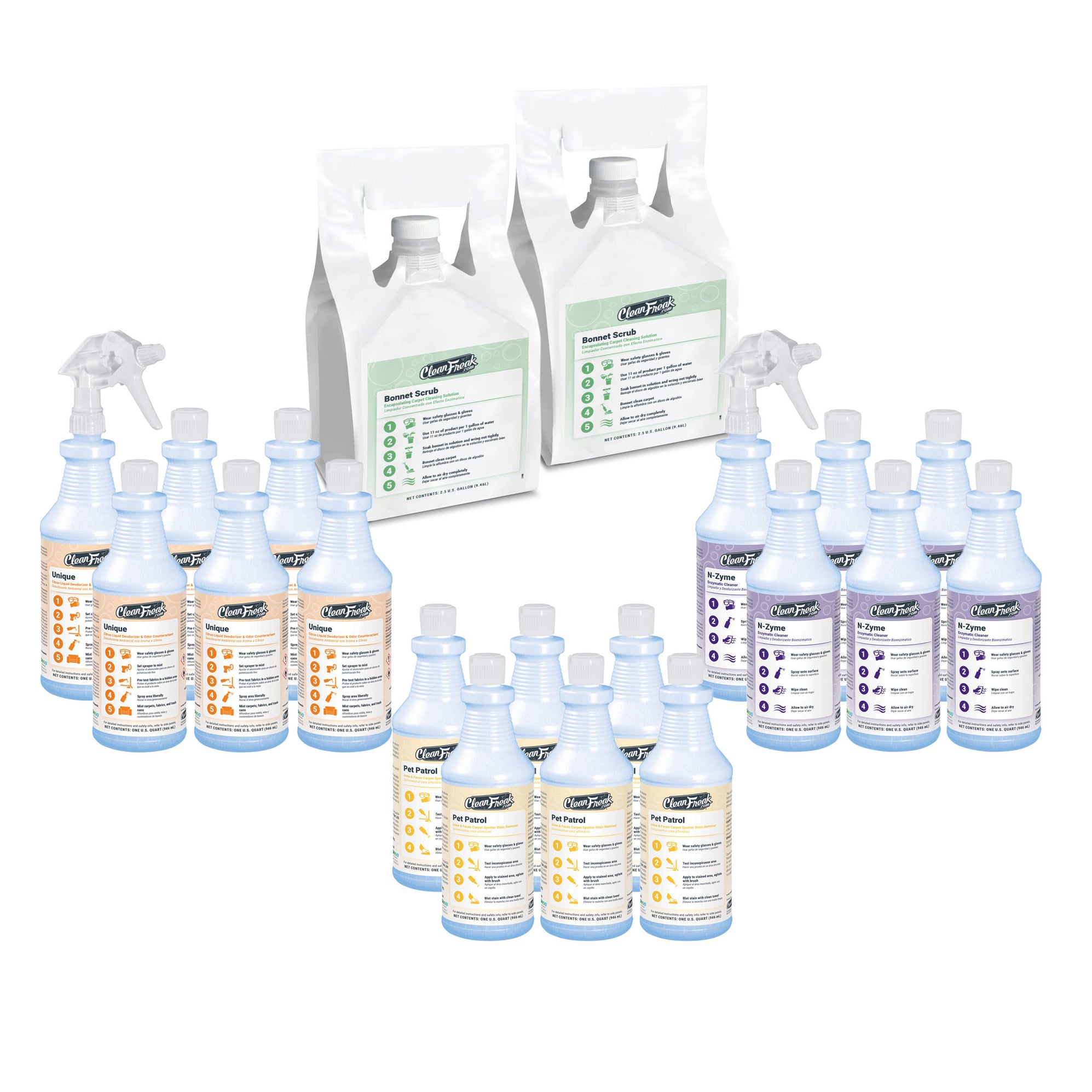 Encapsulation Carpet Cleaning Chemical Package (4 Different Chemicals