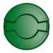 Bottom of the Carlisle Bronco Green Round Trash Container Thumbnail