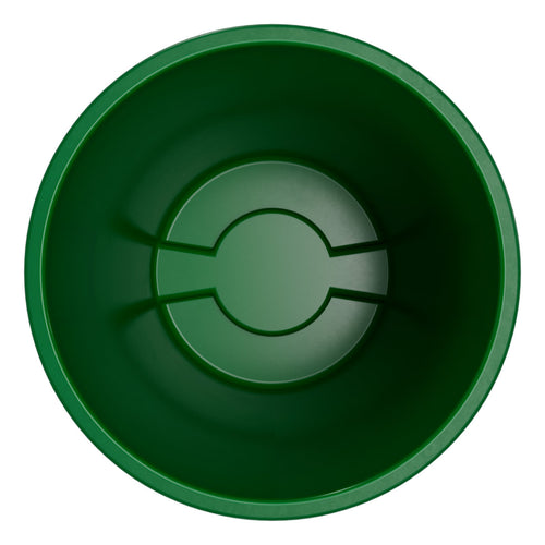 Top Down View of the Carlisle Bronco Green Round Trash Container Thumbnail