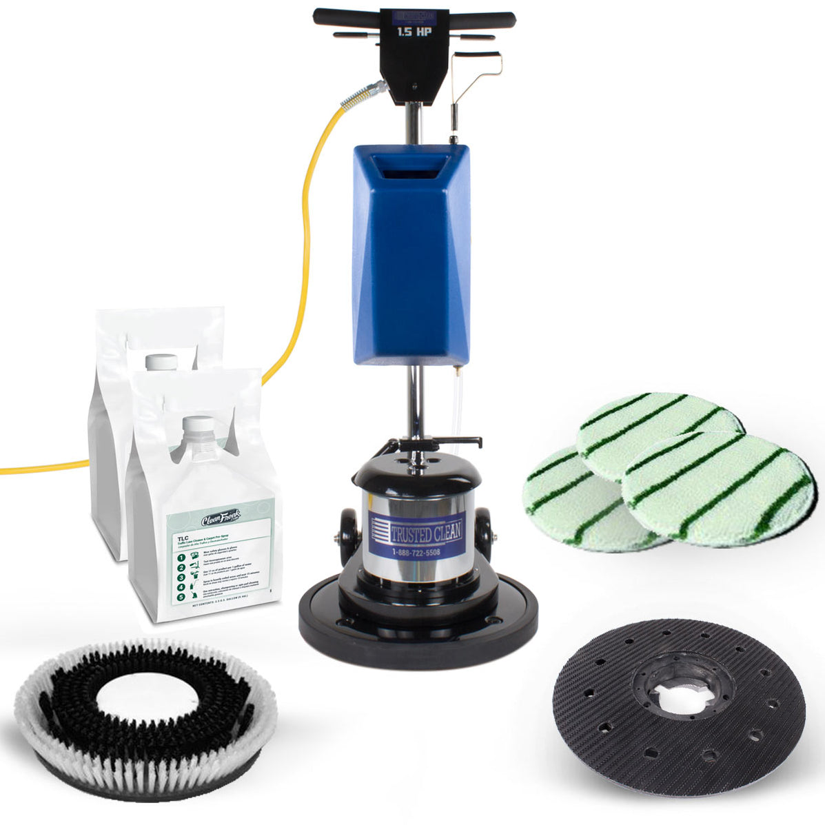 Trusted Clean Basic Carpet Scrubbing Package w/ 17" Floor Buffer