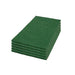 CleanFreak® 12" x 18" Green Rectangular Heavy Duty Floor Scrubbing Pads - Case of 5