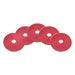 14" Red Light Duty Floor Buffing Pads - Case of 5