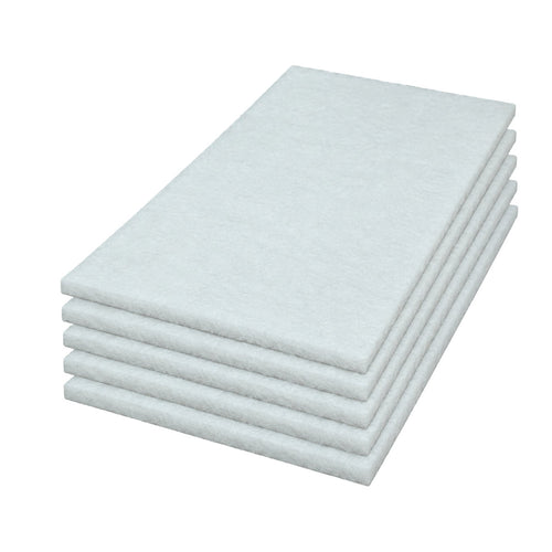 CleanFreak® 14" x 28" White Oscillating Floor Buffing Pads - Case of 5 Thumbnail