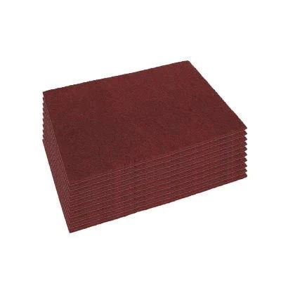 CleanFreak® 14" x 28" Brown Dry Floor Stripping Pads - Case of 10