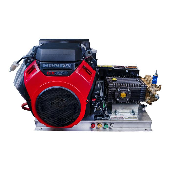 CleanFreak® #ACF4-1000 Skid Mount Honda GX690 Engine w/ General Pump Pressure Washer (Gas) - 3,500 PSI