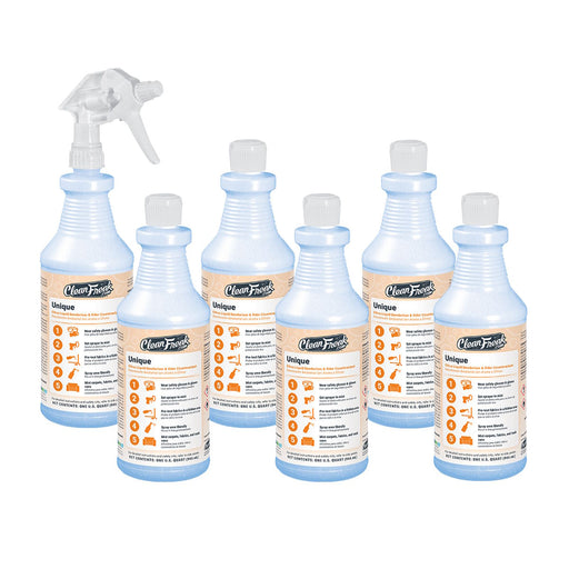 CleanFreak® 'Unique' Citrus Liquid Deodorizer & Odor Counteractant (32 oz Bottles) - Case of 6