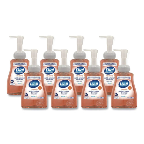 Dial Professional Foaming Antibacterial Defense Hand Soap with Aloe (10 oz Pump Bottles) - Case of 8 Thumbnail