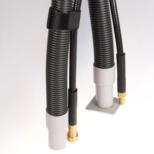 Ends of EDIC 15' Vacuum & Solution Hose Set w/ Adaptor Plate- for Self Contained Carpet Extractors Thumbnail