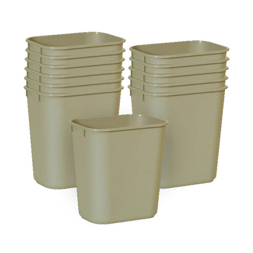 Rubbermaid® 13 Quart Beige Wastebaskets - Case of 12 Thumbnail