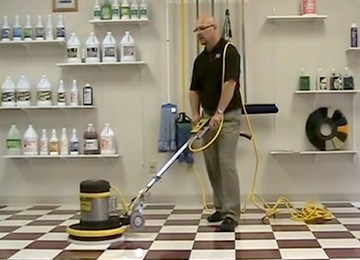 Scrubbing Hard Floor Surfaces