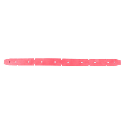 Red Latex Front Slotted Squeegee Blade Laid Out Flat (#MPVR06287) for the IPC Eagle CT45 Floor Scrubber  Thumbnail