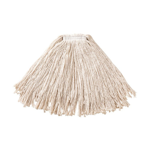 Kelsan 16 ounce Sno-White Heavy Duty Rayon Wet Mop with Cut Ends and 1.25 inch Headband Thumbnail