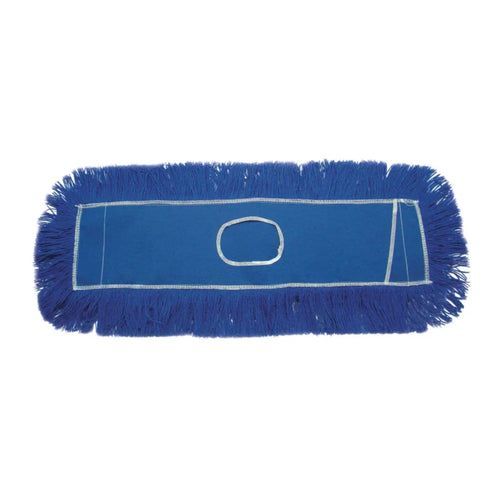 48 inch Electrostatically Charged Blue Synthetic Dust Mop with Cut Ends Thumbnail