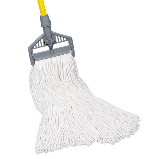 Kelsan White 24 Ounce Heavy Duty Rayon Wet Mop with 1.25 inch Headband (Size: Large | Cut Ends) Thumbnail