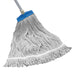 Natural White Cotton & Rayon General Purpose Floor Mop with Threaded Head (Medium) - Looped Ends Thumbnail