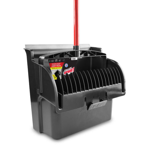Libman 16 inch Heavy-Duty Large Scoop Dustpan Standing Upright For Storage Thumbnail