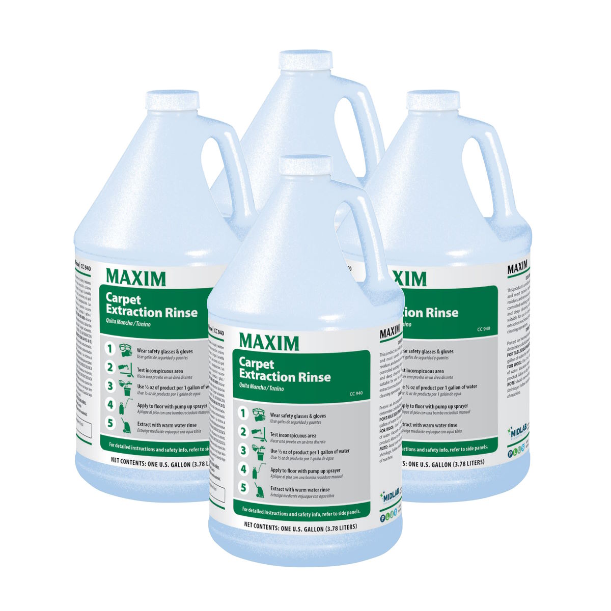 Extraction Rinse Label Maxim® Carpet Extraction Rinse (#094000-41) - Case of 4 Gallons ...