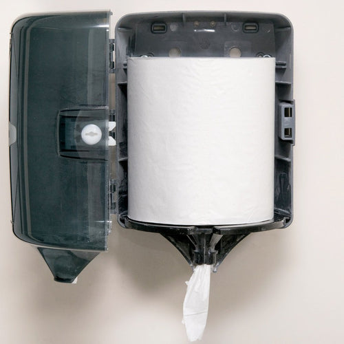 Merfin® Dispenser for Center-Pull Towels Open Thumbnail