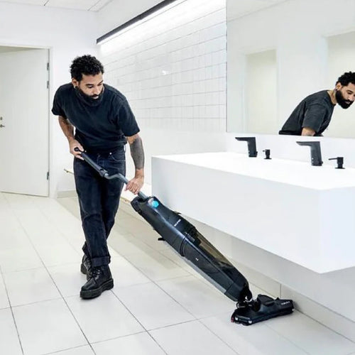 Cleaning a Bathroom with the Nilfisk Dryft Li-ion Micro Floor Scrubber Thumbnail