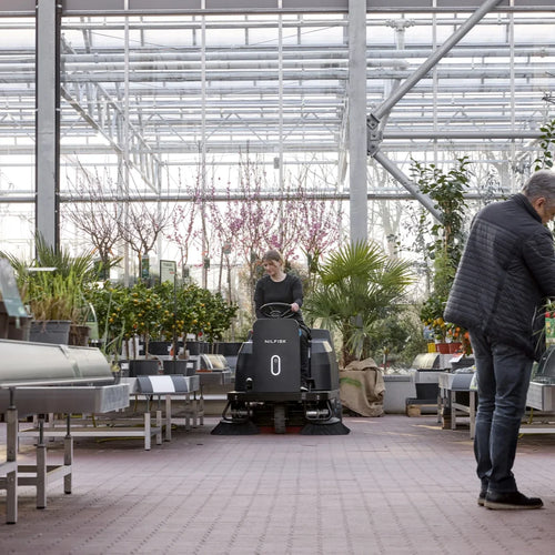 Sweeping Aisles in a Greenhouse with the Nilfisk SW3000 Li-Ion Powered Floor Sweeper Thumbnail