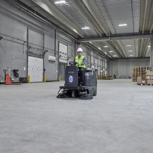 Sweeping a Warehouse with the Nilfisk SW3000 Ride-On Li-Ion Battery Powered Floor Sweeper Thumbnail