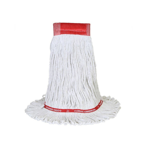 MaxiClean® Cotton & Synthetic Blend White Wet Mop w/ 5" Wide Band Thumbnail