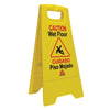 O'Cedar Commercial Yellow 2-Sided Caution Wet Floor Sign (Bilingual - English & Spanish)