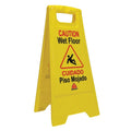 O'Cedar Commercial Yellow 2-Sided Caution Wet Floor Sign (Bilingual - English & Spanish) Thumbnail