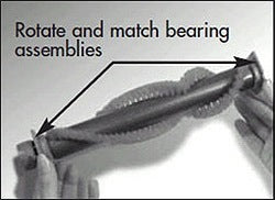 The bearing assembly setting marked The bearing assembly setting marked 'OLD' has two bars.
