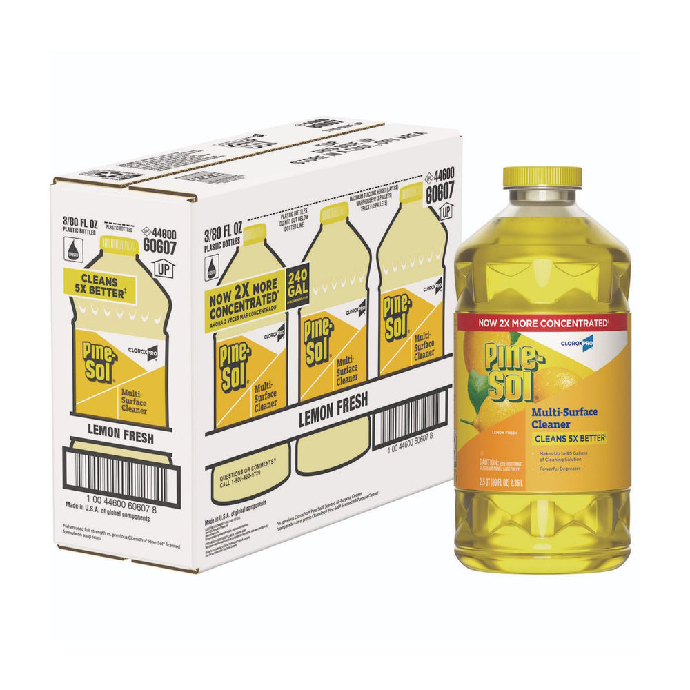 Pine-Sol® Lemon Fresh Concentrated Multi-Surface Cleaner (80 oz Bottles ...