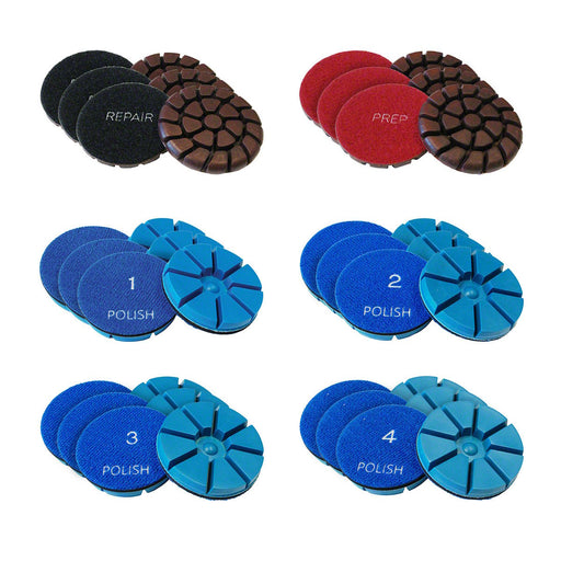 Pioneer Eclipse PowerPolish™ 3" Decorative Floor Polishing & Restoration Discs - Kits of 6 Discs
