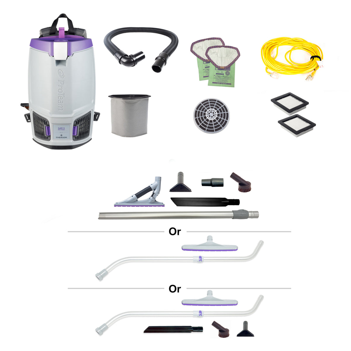 ProTeam® GoFit® 6 Qt. Backpack Vacuum (Xover or ProBlade Tool Kit