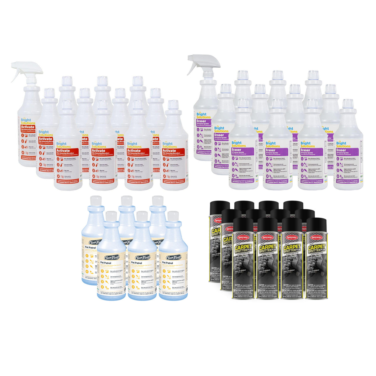 Pet & Other Specialty Stain Removal Carpet Cleaning Kit (4 Different ...