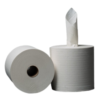 Royalty Premier 2-Ply Premium Virgin Center Pullpull Towels (7.6" x 500' Rolls) - 6 Rolls Thumbnail