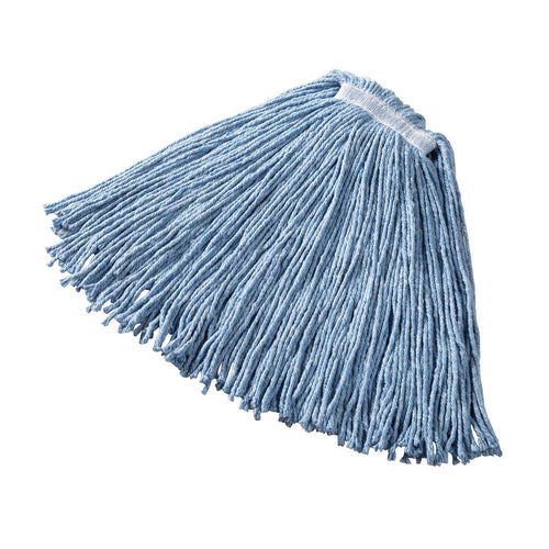 Rubbermaid 16 ounce Dura Pro Synthetic Blend Blue Cut End Wet Mop with 1 inch Band Thumbnail