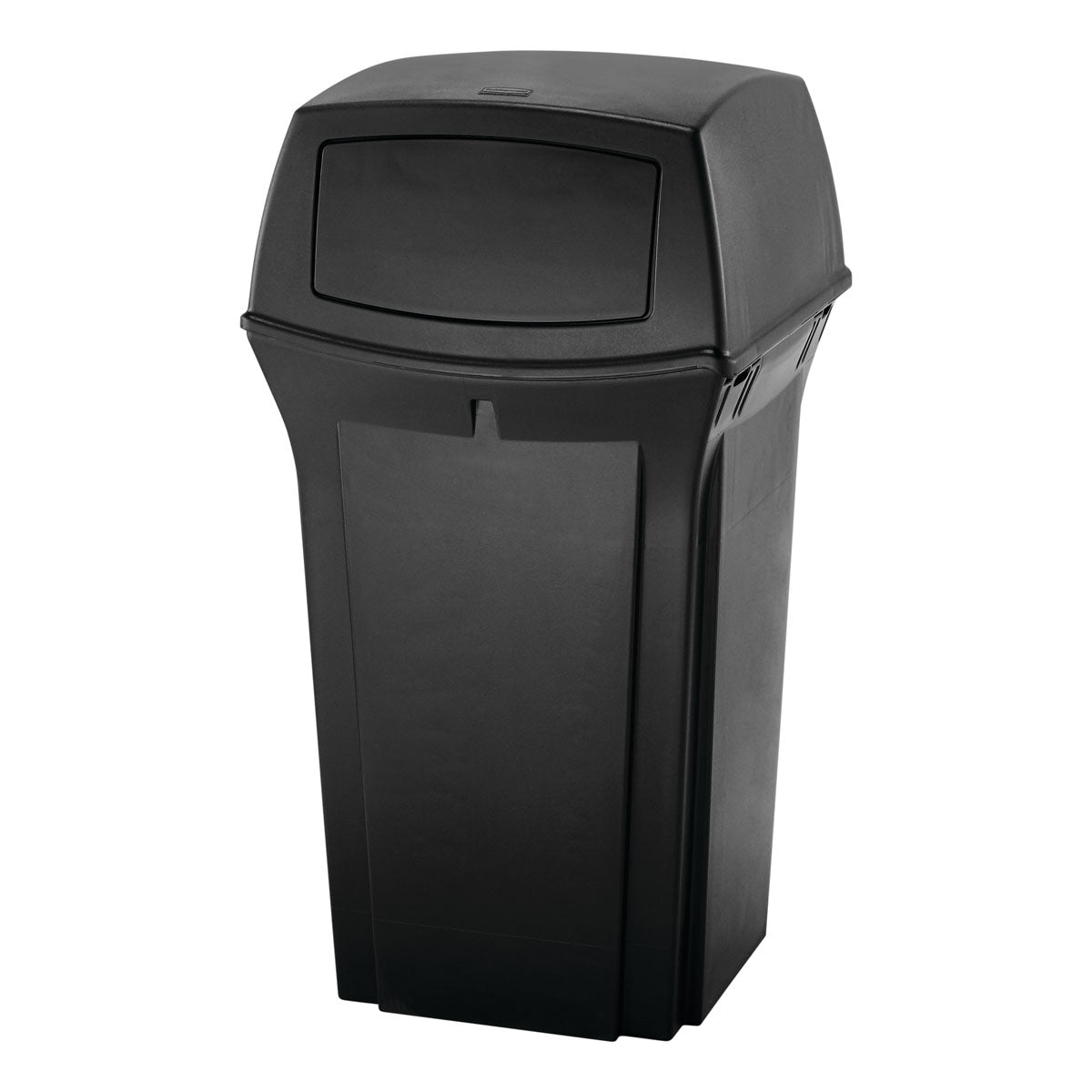 Rubbermaid® Ranger® 45 Gallon Black Trash Can w/ 2 Swinging Doors