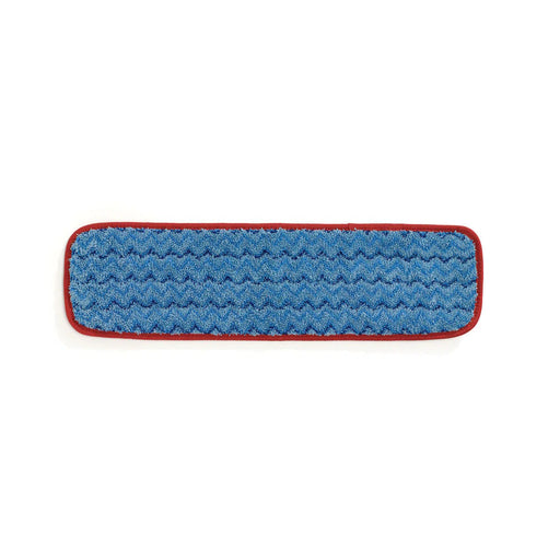Rubbermaid® Hygen™ 18" Blue Microfiber Wet Mop Pads w/ Red Edging (#FGQ41000RD00) Thumbnail