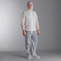 Safety Zone White Polylite Breathable Coverall Suit (#M1500) Thumbnail