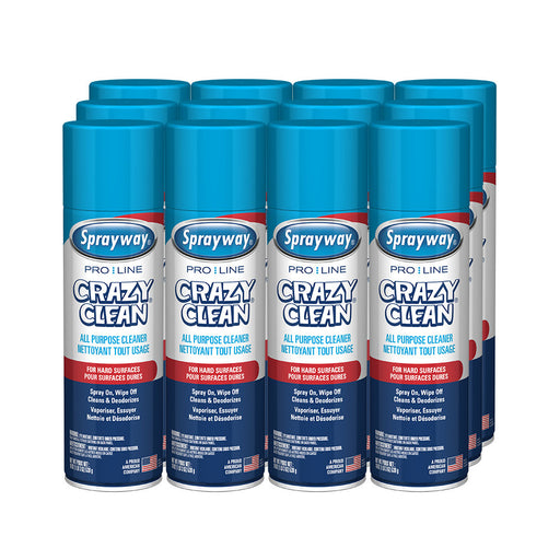 Sprayway Pro Line Crazy Clean All Purpose Cleaner (Case of 12 - 19 oz Aerosol Cans) Thumbnail