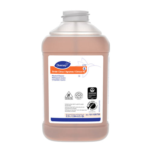 Diversey® Stride® Citrus HC Neutral Cleaner (2.5 Liter J-Fill® Bottle) Thumbnail