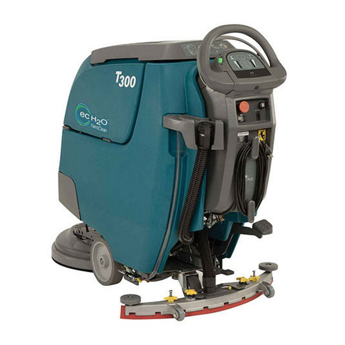 Rear View of the Tennant® T300e 20" Walk Behind Automatic Floor Scrubber w/ Pad Driver - 11 Gallons