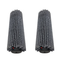 Tornado® 12" Gray Soft Bristle Cylindrical Floor Scrubbing Brushes (#93121.1) for the 'Vortex 13' CRB Scrubber - Pack of 2