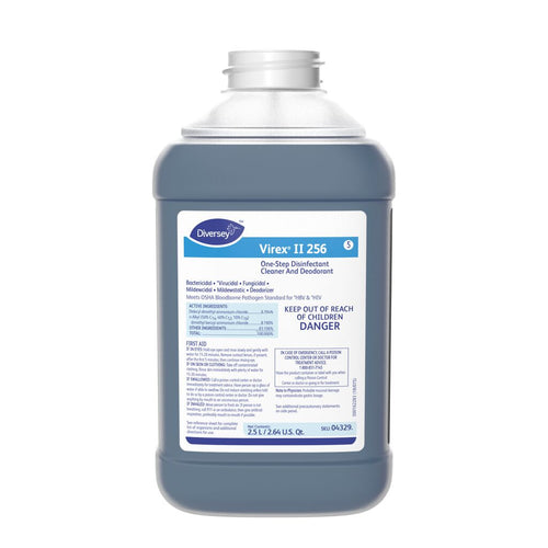 Diversey® Virex II 256 One-Step Disinfectant Cleaner & Deodorant (2.5 Liter J-Fill® Bottles) - Case of 2 Thumbnail