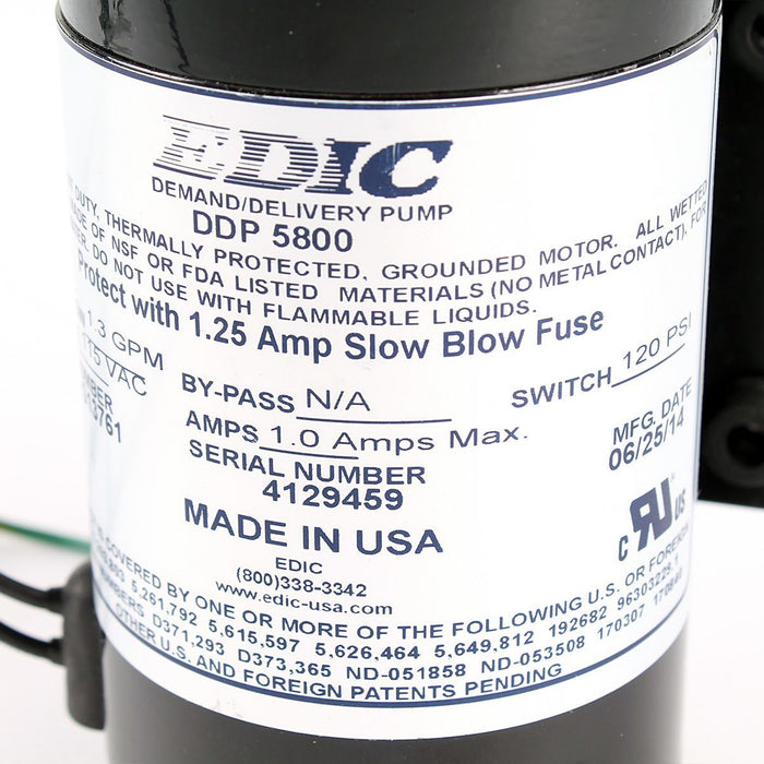 100 PSI On-Demand Shurflo Pump - close up