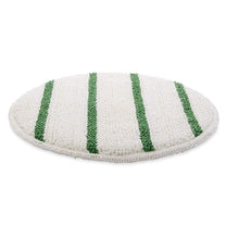 13 inch White Carpet Scrub Bonnet w/ Green Agitation Strips